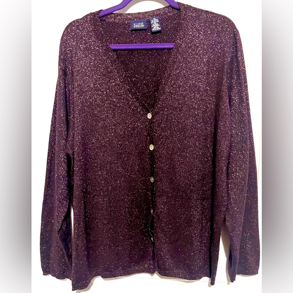 2 FOR $20! purple shimmer cardigan